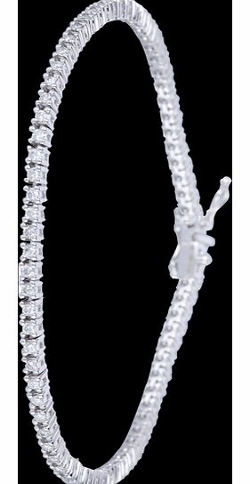 Goldsmiths 18ct Gold 1.00ct Diamond Tennis Bracelet