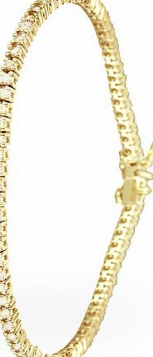 Goldsmiths 18ct Yellow Gold 2.00ct Diamond Tennis Bracelet