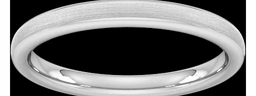 Goldsmiths 2.5mm Slight Court Heavy Matt Finished Wedding