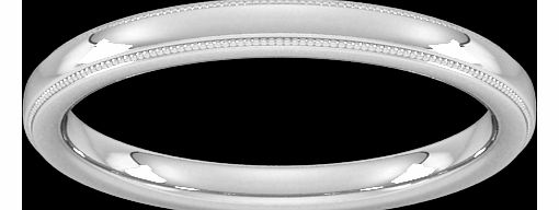 Goldsmiths 2.5mm Slight Court Heavy Milgrain Edge Wedding