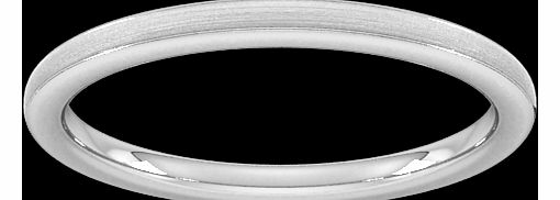 Goldsmiths 2mm Slight Court Heavy Matt Centre With Grooves