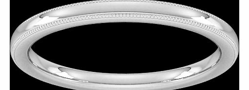 Goldsmiths 2mm Slight Court Heavy Milgrain Edge Wedding