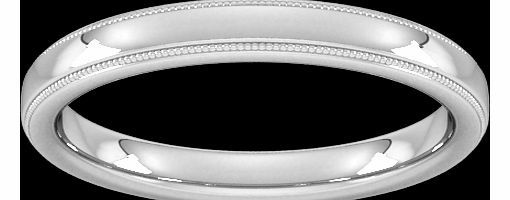 Goldsmiths 3mm Slight Court Standard milgrain edge Wedding