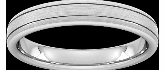 Goldsmiths 4mm D Shape Heavy matt finish with double