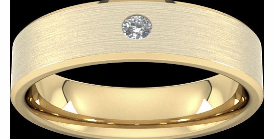 Goldsmiths 6mm Brilliant Cut Diamond Set Chamfered Edge