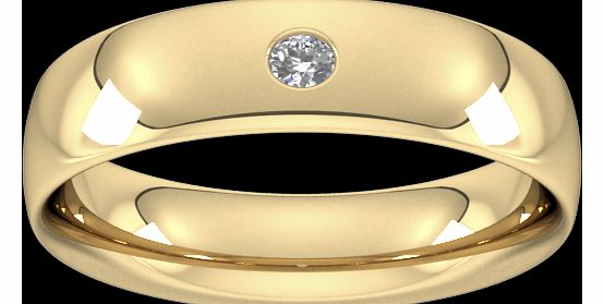 6mm Brilliant Cut Diamond Set Wedding Ring in 9