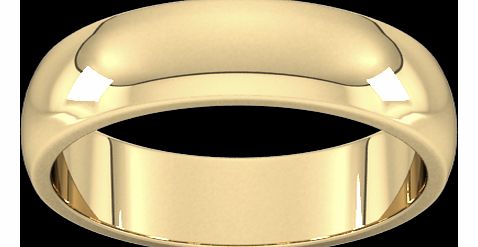 Goldsmiths 6mm D Shape Heavy Wedding Ring In 9 Carat
