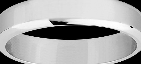 Goldsmiths 6mm gents plain palladium 500 ring - Ring Size V