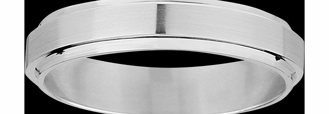 Goldsmiths 6mm gents wedding ring in 18 carat white gold