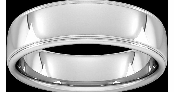 Goldsmiths 7mm D Shape Heavy polished finish with grooves