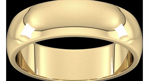 Goldsmiths 7mm D Shape Heavy Wedding Ring in 9 Carat