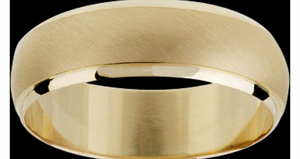 Goldsmiths 7mm gents d shaped wedding band in 9 carat