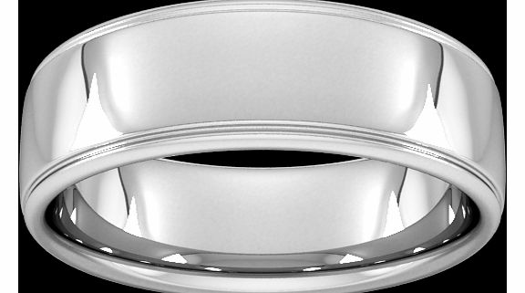 Goldsmiths 8mm D Shape Heavy polished finish with grooves