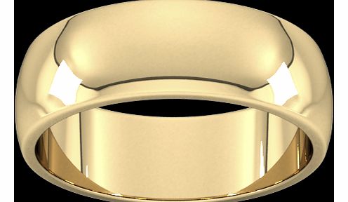 Goldsmiths 8mm D Shape Heavy Wedding Ring in 9 Carat