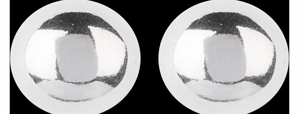8mm Silver Ball Stud Earrings