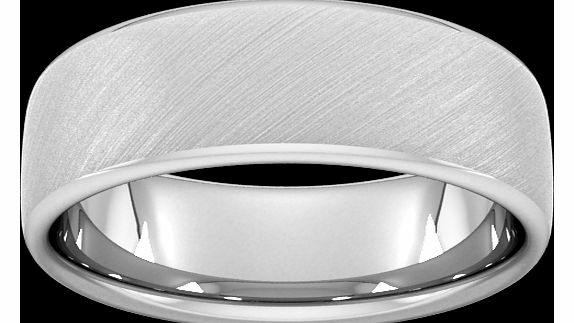 Goldsmiths 8mm Slight Court Heavy diagonal matt finish