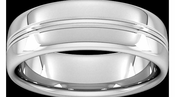 Goldsmiths 8mm Slight Court Standard Grooved polished