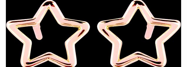 9 Carat Rose Gold Star Stud Earrings