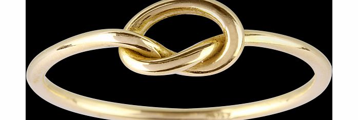 Goldsmiths 9 Carat Yellow Gold Knot Ring - Ring Size P