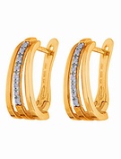 Goldsmiths 9ct Gold 0.12ct Diamond Set Hoop Earrings