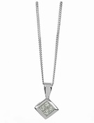 Goldsmiths 9ct Gold 0.15ct Princess Cut Diamond Pendant