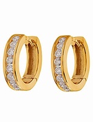 Goldsmiths 9ct Gold, 0.50ct Diamond Hoop Earrings