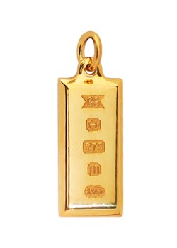 Goldsmiths 9ct Gold 1/10 oz Ingot Pendant with