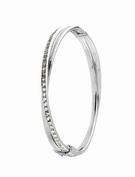 9ct gold cubic zirconia bangle