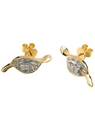 Goldsmiths 9ct gold diamond earrings