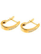 Goldsmiths 9ct gold diamond hoop earrings