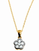 Goldsmiths 9ct gold diamond pendant