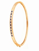 Goldsmiths 9ct Gold Sapphire & Diamond Bangle