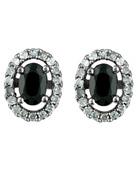 Goldsmiths 9ct Gold Sapphire & Diamond Earrings