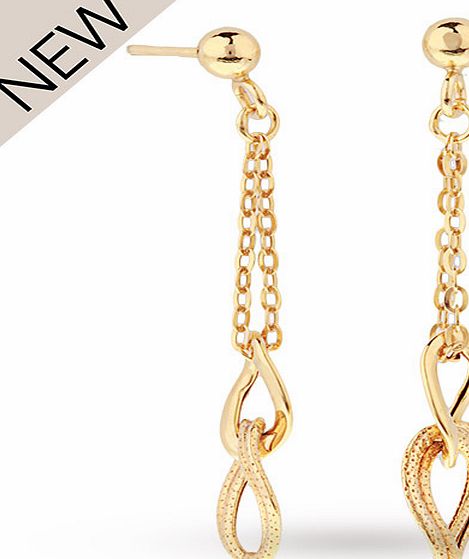 Goldsmiths 9ct Italian Gold Link Drop Earrings