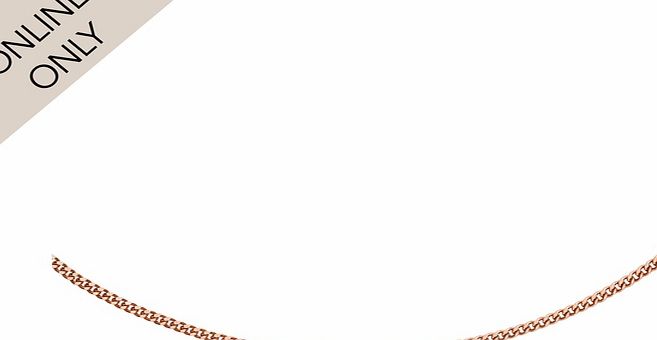 Goldsmiths 9ct Rose Gold 18 Inch Curb Chain
