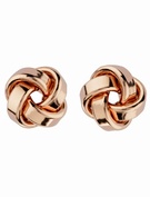 Goldsmiths 9ct Rose Gold Knot Stud Earrings