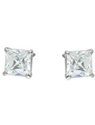 Goldsmiths 9ct White Gold 4mm Cubic Zirconia Stud Earrings
