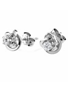 Goldsmiths 9ct white gold cubic zirconia earrings