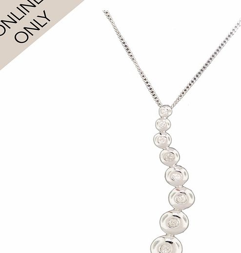 Goldsmiths 9ct white gold diamond pendant
