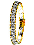 Goldsmiths 9ct yellow and white gold bracelet