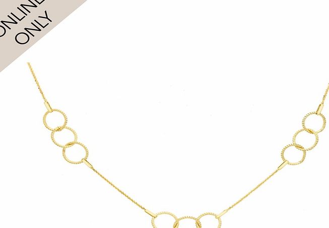 Goldsmiths 9ct Yellow Gold 16 Inch ring Necklace