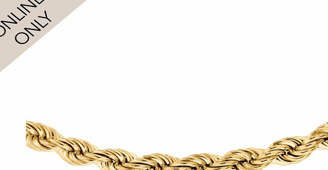 Goldsmiths 9ct Yellow Gold 18 Inch 90 Hollow Rope Chain