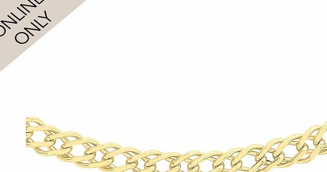 Goldsmiths 9ct Yellow Gold 18 Inch Diamond Cut Curb Chain