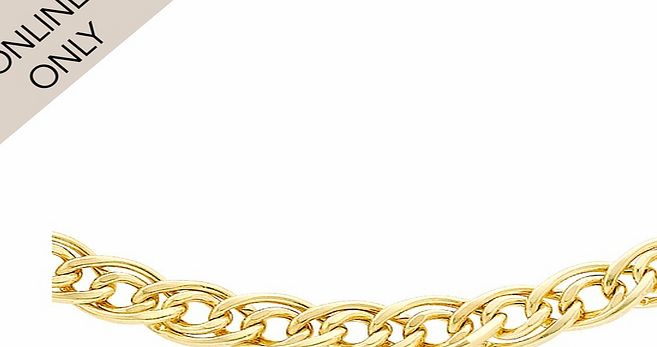 Goldsmiths 9ct Yellow Gold 18 Inch Double Hollow Chain