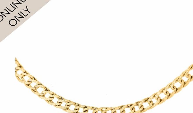 Goldsmiths 9ct Yellow Gold 18 Inch Flat Double Curb Chain