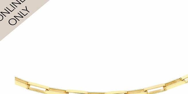 Goldsmiths 9ct Yellow Gold 18 Inch Square Chain