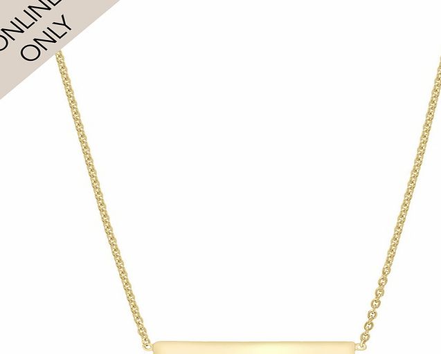 Goldsmiths 9ct Yellow Gold Bar Necklace