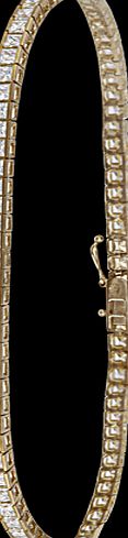 Goldsmiths 9ct Yellow Gold Cubic Zirconia Bracelet