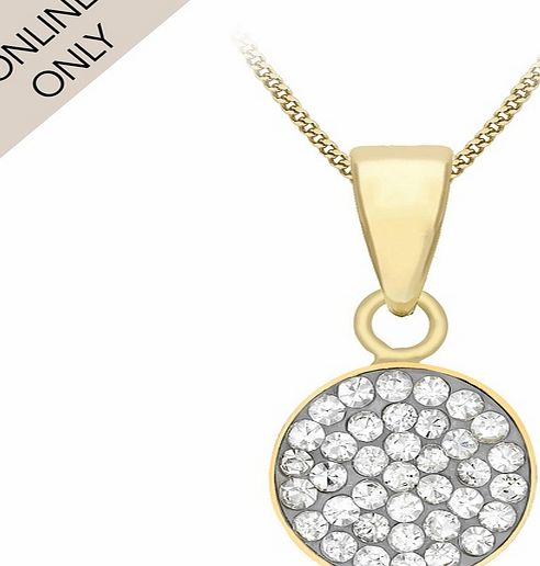 9ct yellow gold cubic zirconia pendant