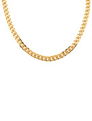 Goldsmiths 9ct Yellow Gold Domed Curb Chain